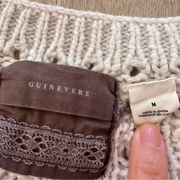 Anthropologie Guinevere Cream Knit Sweater - Picture 2 of 4